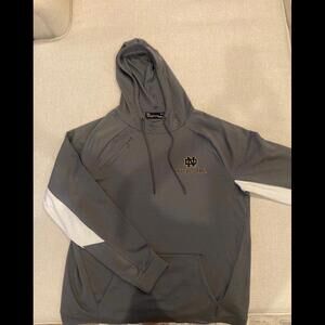 Notre Dame Men's Hoodie - Gray Performance Pullover